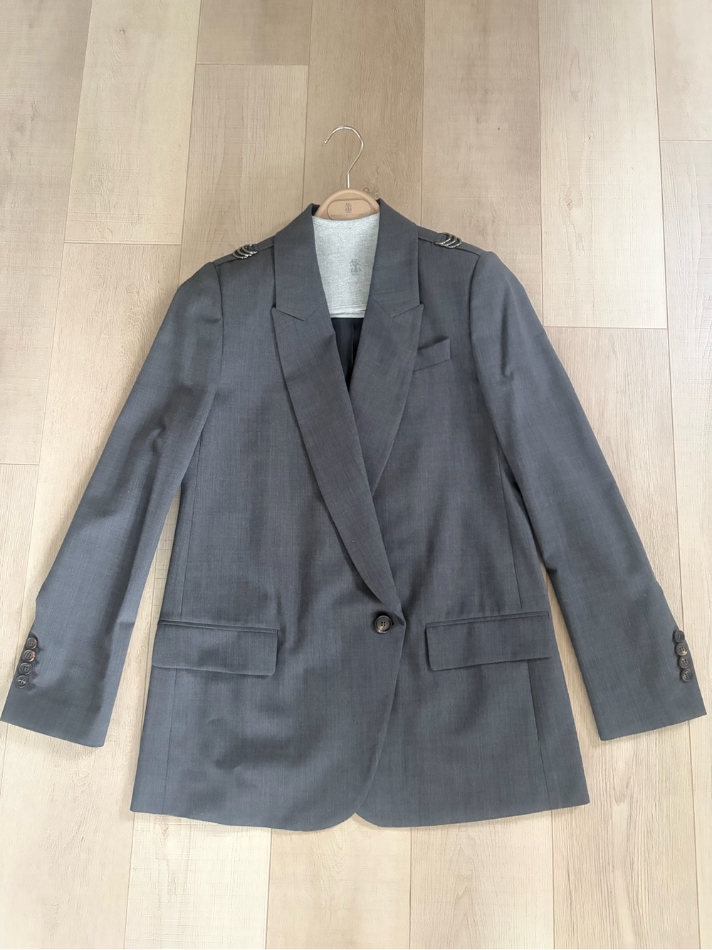 NWT Brunello Cucinelli Charcoal Wool Blazer – IT 42